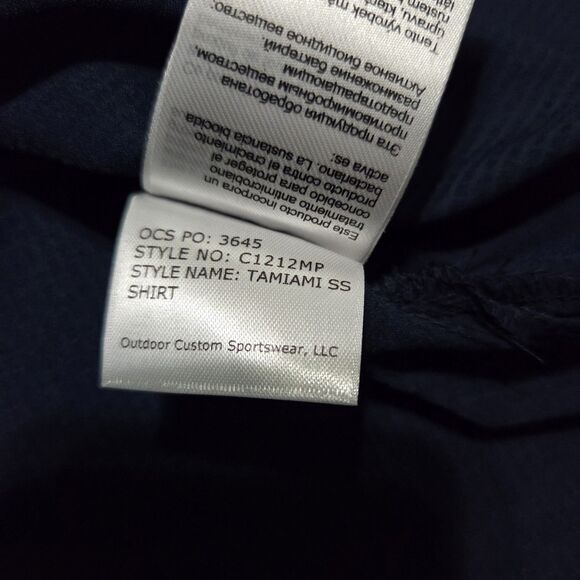 Ole Miss Tamiami Shirt Medium Columbia PFG Short Sleeve Button Men’s - Picture 6 of 9